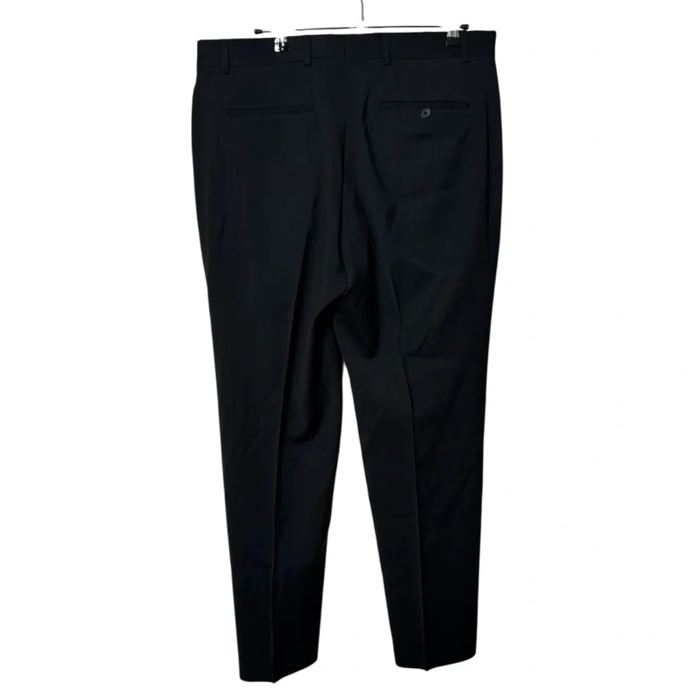 Banana Republic Pants Mens 35x30 Black 100% Wool Dress Slacks Cerruti Straight